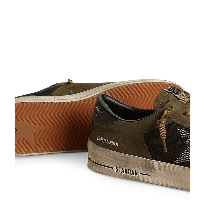Мужские кроссовки Golden Goose Stardan на шнуровке, зеленый — фото 3