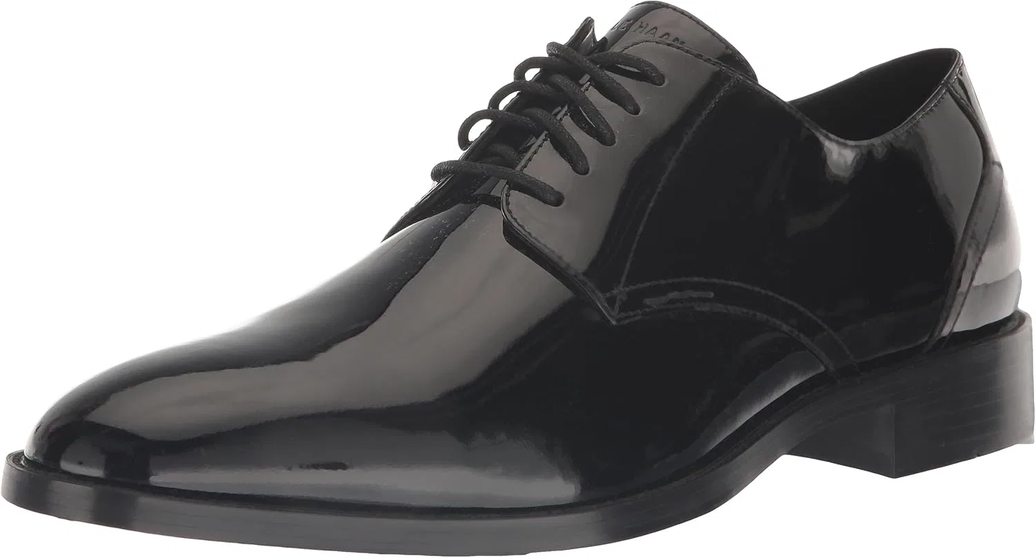 Мужские оксфорды Cole Haan Hawthorne Plain Ox, Black Patent Black