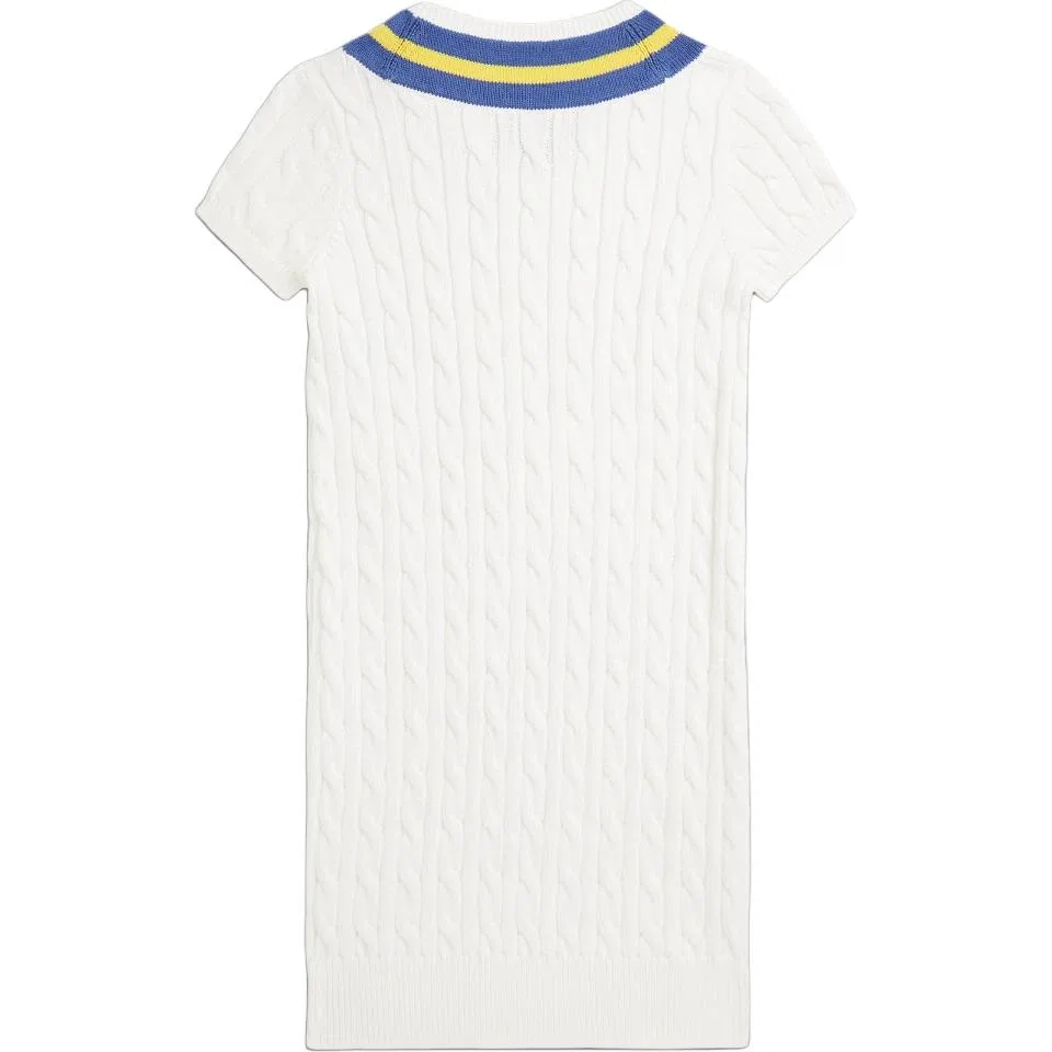 Платье прямого кроя Version Kids' Polo Ralph Lauren, Washed White, Multicolor — фото 3