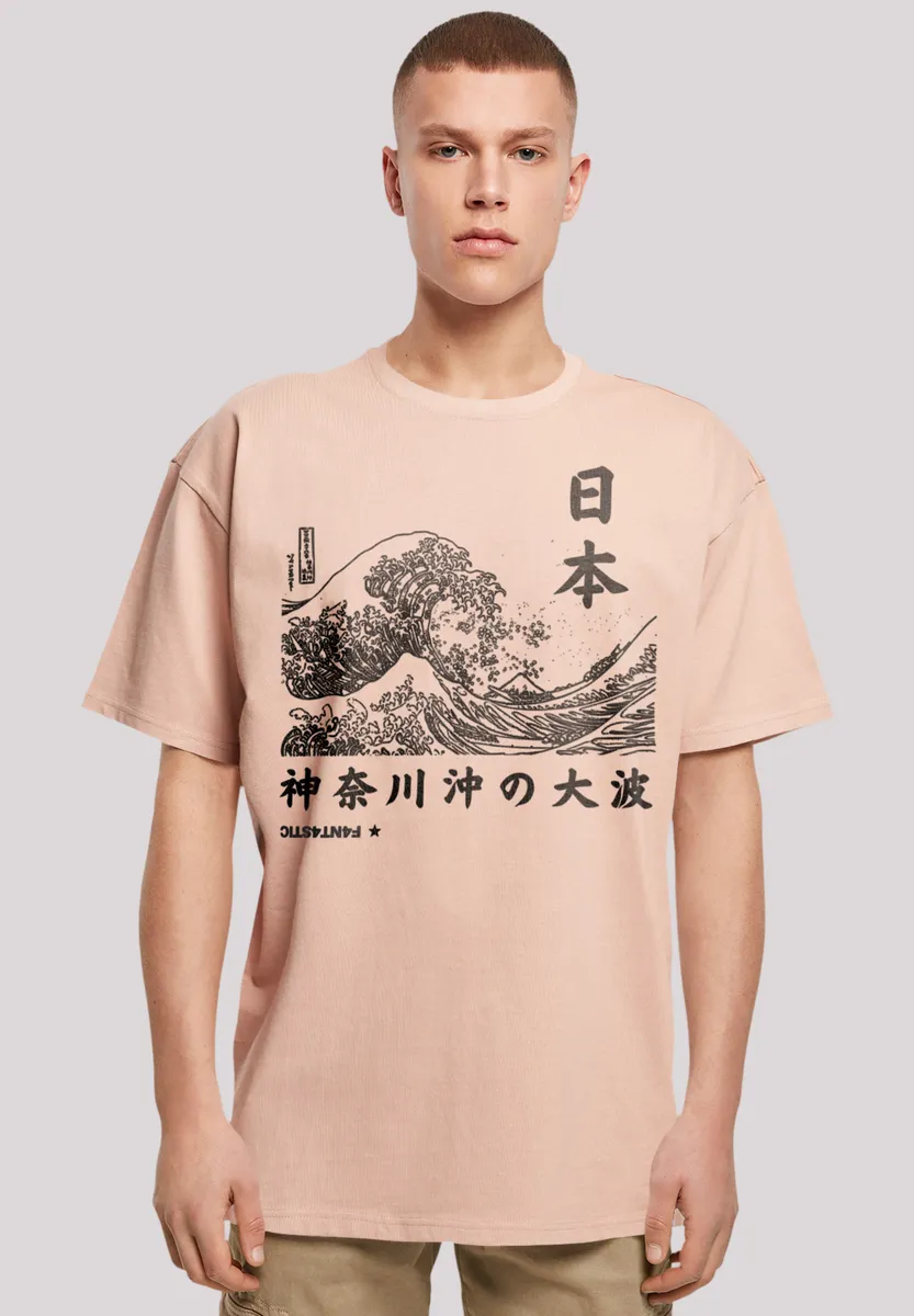 

F4NT4STIC Футболка "Kanagawa Wave Japan", принт, цвет Amber