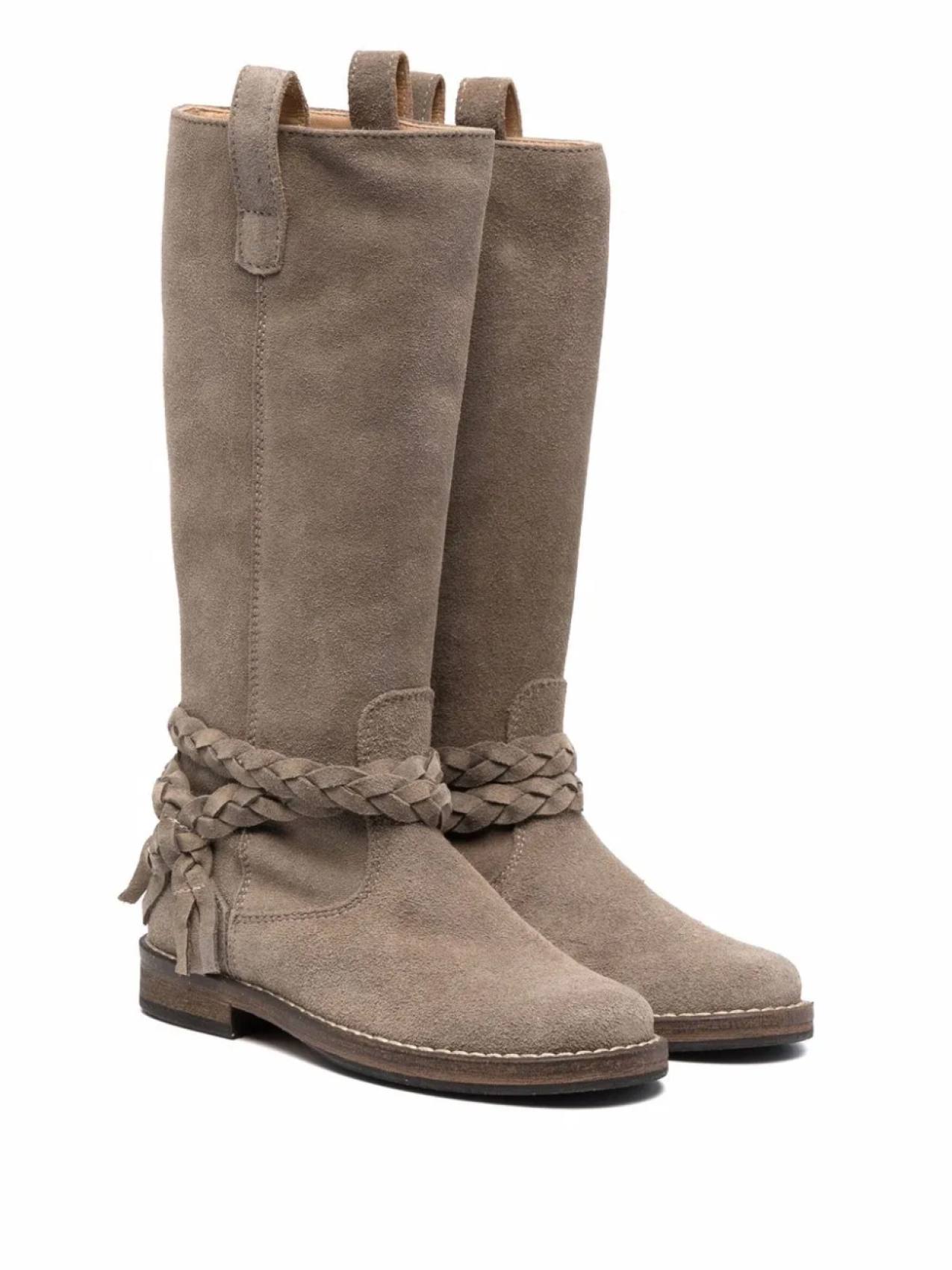 

Pèpè сапоги с плетеными ремешками, коричневый