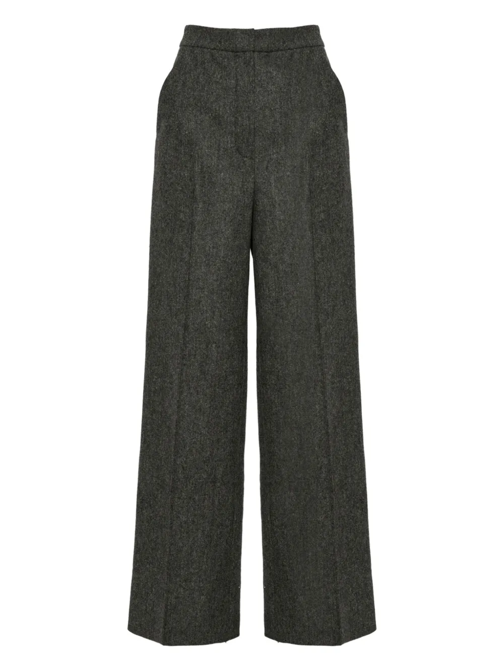 

Твидовые брюки прямого кроя Yves Salomon, серый