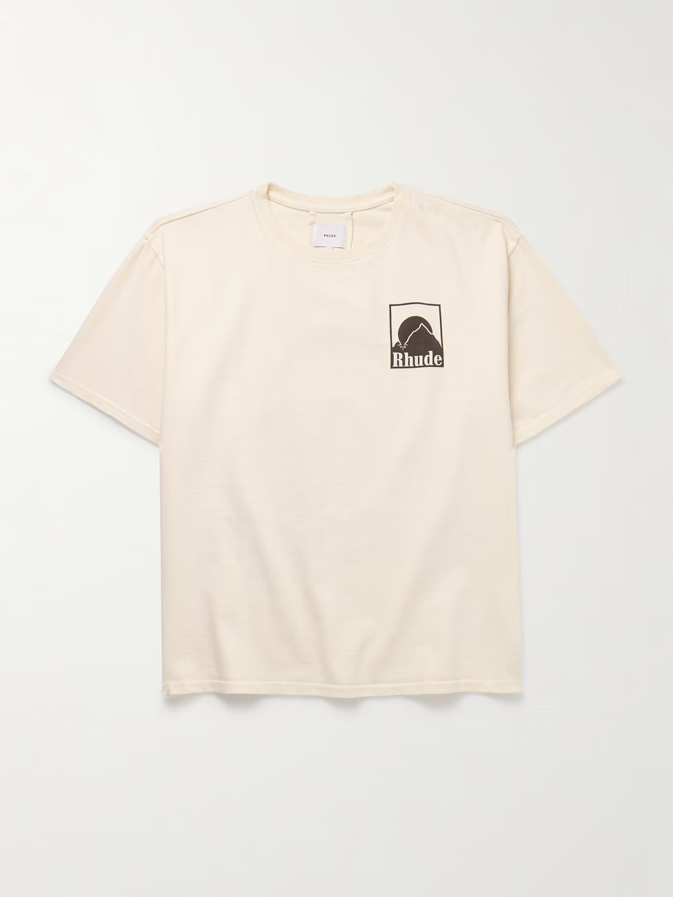 

Футболка из хлопкового джерси с логотипом Moonlight Badge RHUDE, кремовый