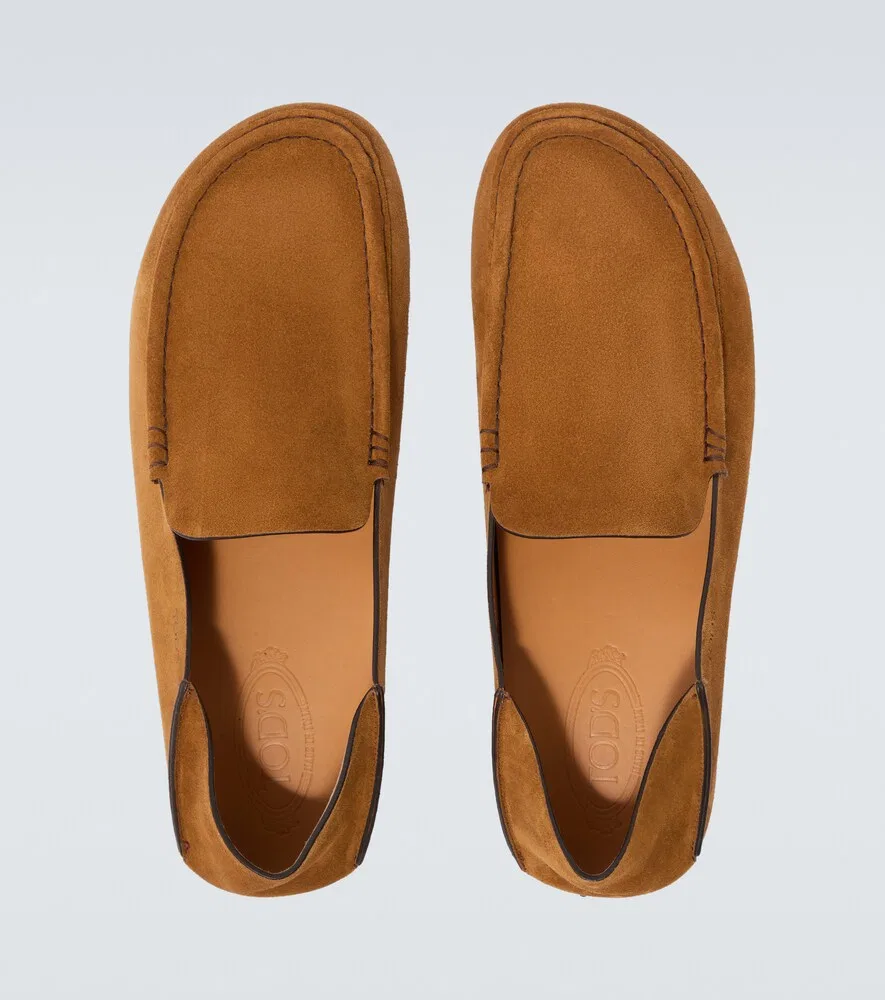 Замшевые лоферы Tod's, коричневый — фото 4