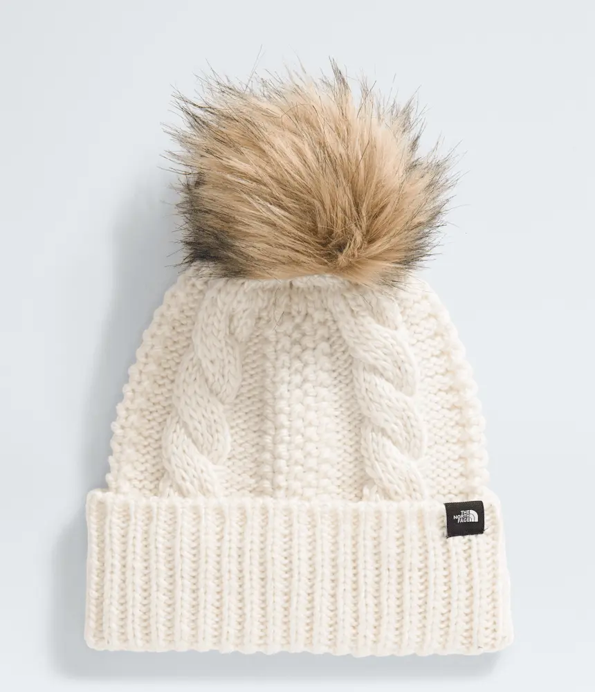 

Детская шапочка-помпон Oh Mega Fur The North Face, White Dune