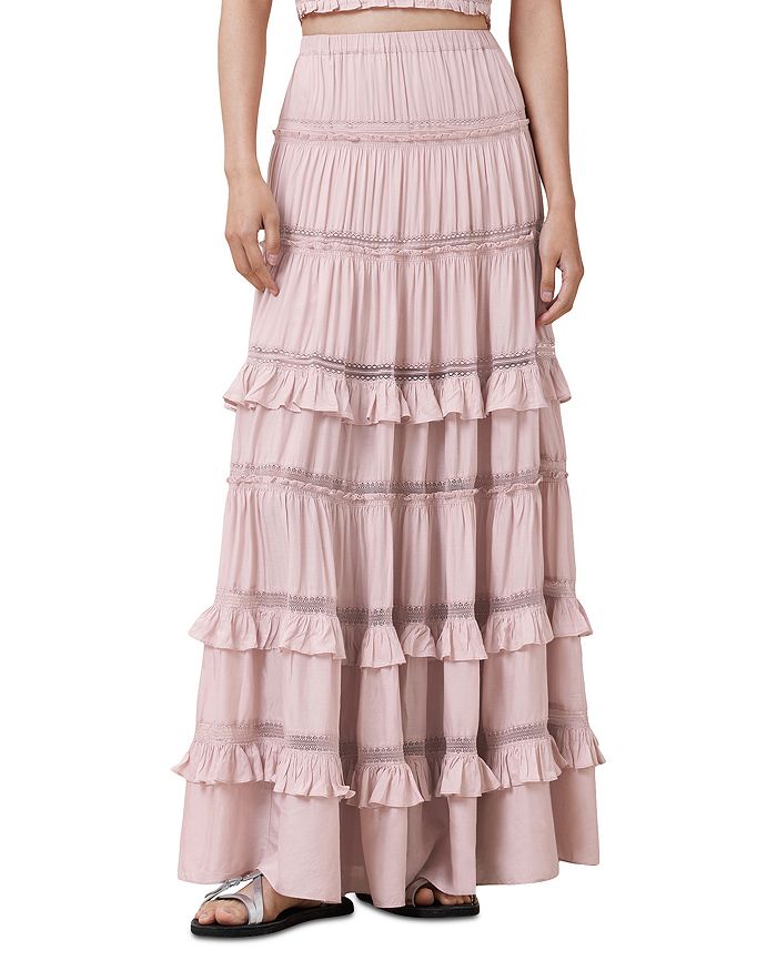 

Талия Макси Юбка ALLSAINTS, розовый