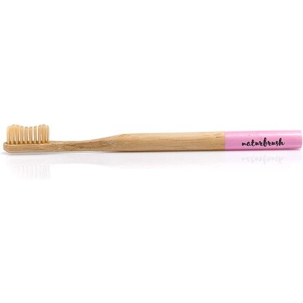 Бамбуковая зубная щетка для взрослых розовая 100мл, Naturbrush