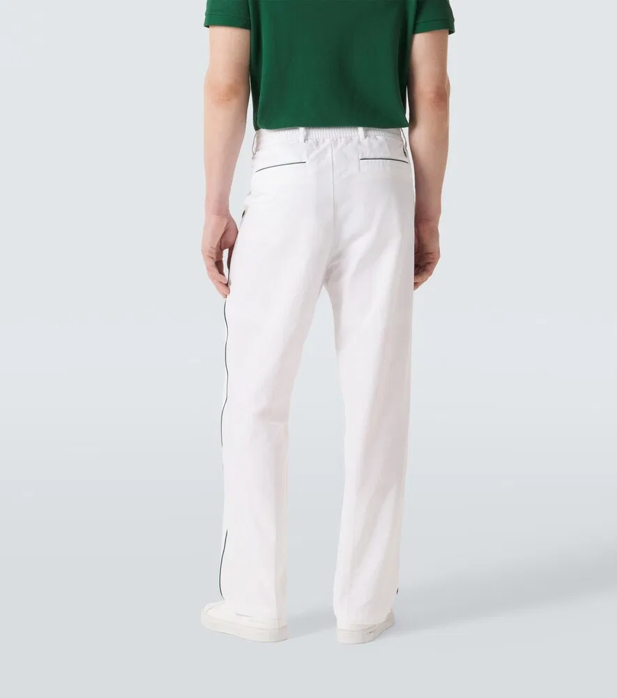 Прямые брюки из хлопковой смеси с логотипом Polo Ralph Lauren, белый — фото 4