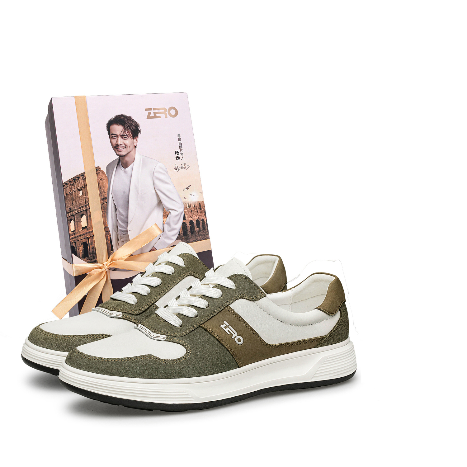 

ZRO Мужские повседневные кроссовки низкие бело-голубые бело-зеленые бело-хаки бело-зеленые, цвет White Green