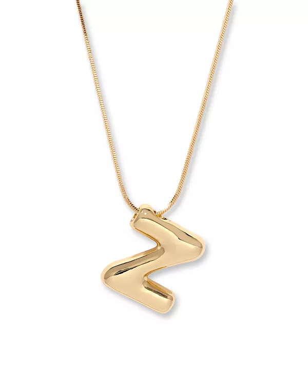 

Позолоченное короткое ожерелье с подвеской в виде бабл-инициала Пиппы Brook & York, gold-z