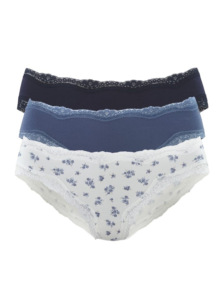 

Трусы Vivance, цвет creme bedruckt, blau uni, navy uni