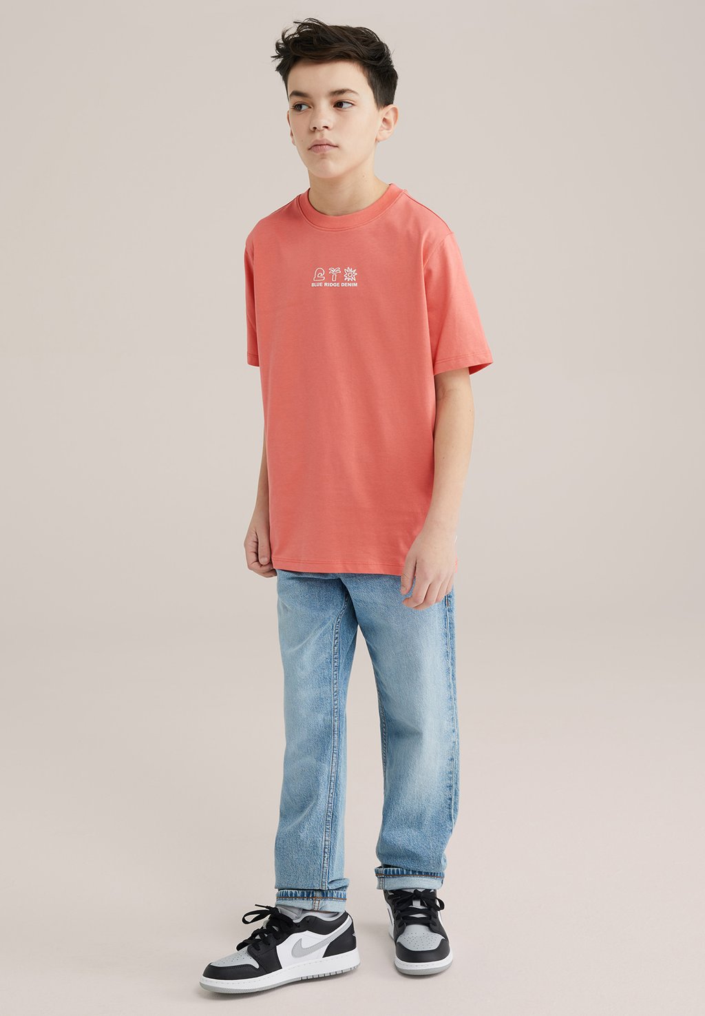 

Футболка с принтом BLUE RIDGE WE Fashion, лососево-розовый