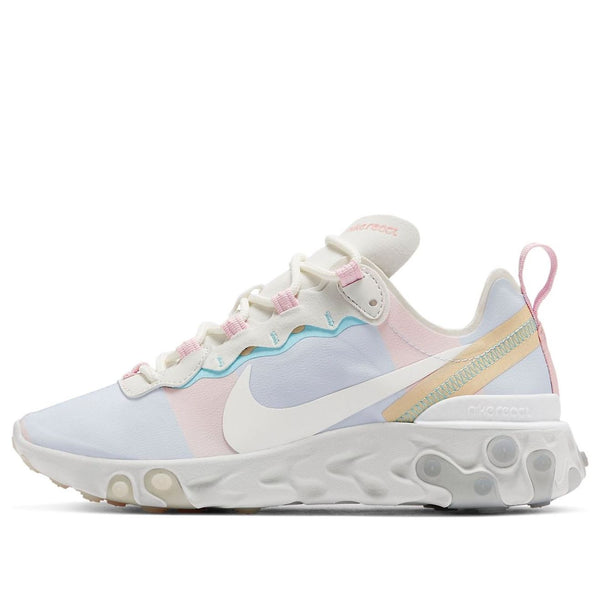 

Кроссовки react element 55 голубые розовые Nike, синий