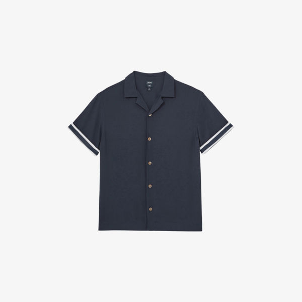 

Reiss x Ché Valbonne рубашка с полосатыми манжетами Reiss, синий