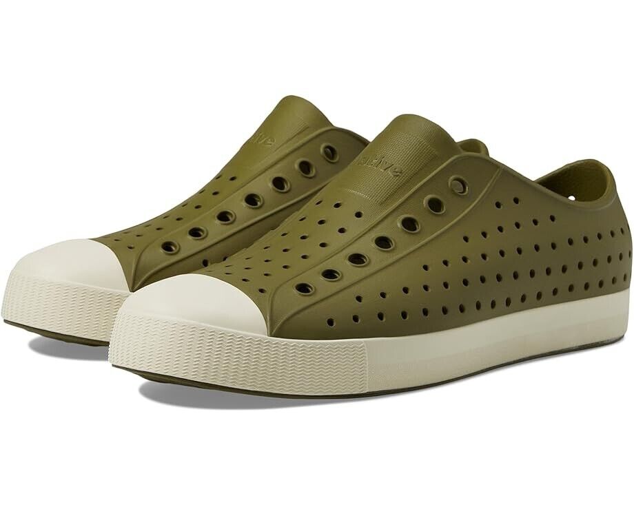 

Кроссовки Native Shoes Jefferson Sugarlite Unisex US 5, зеленые, слипоны, комфорт, ZPO2436