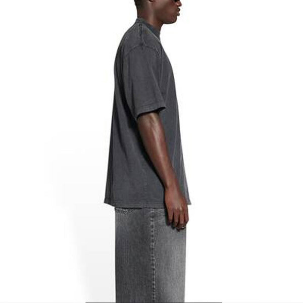 Футболка property vintage t-shirt large fit 'washed black' Balenciaga, черный — фото 4