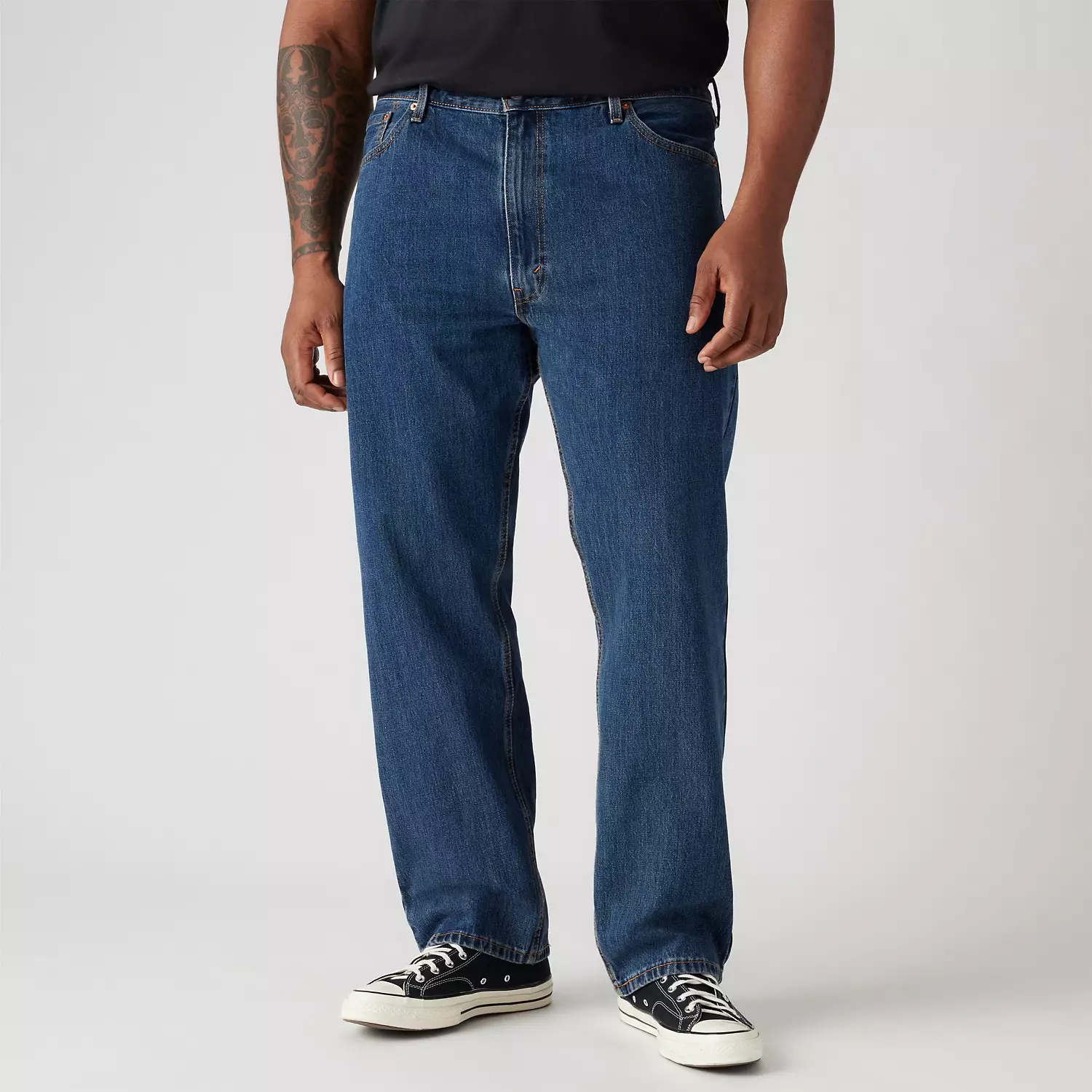 Мужские джинсы стандартного кроя 505 (большие и высокие) Levi's, цвет Dark Stonewash - Non Stretch — фото 2