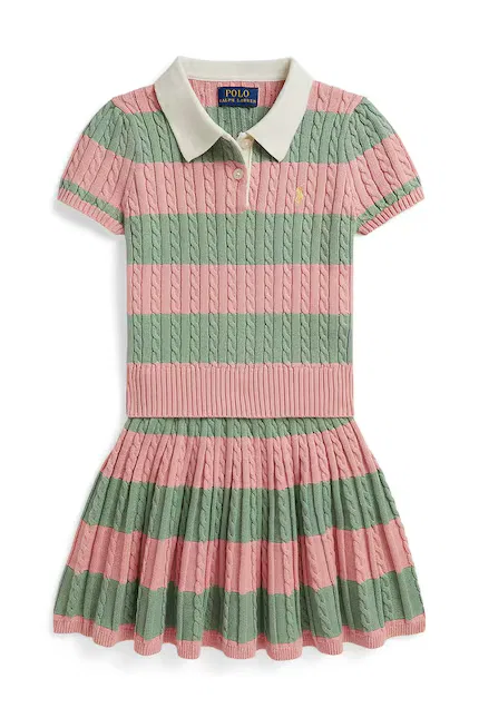 Платье мини трикотажное Polo Ralph Lauren, розовый