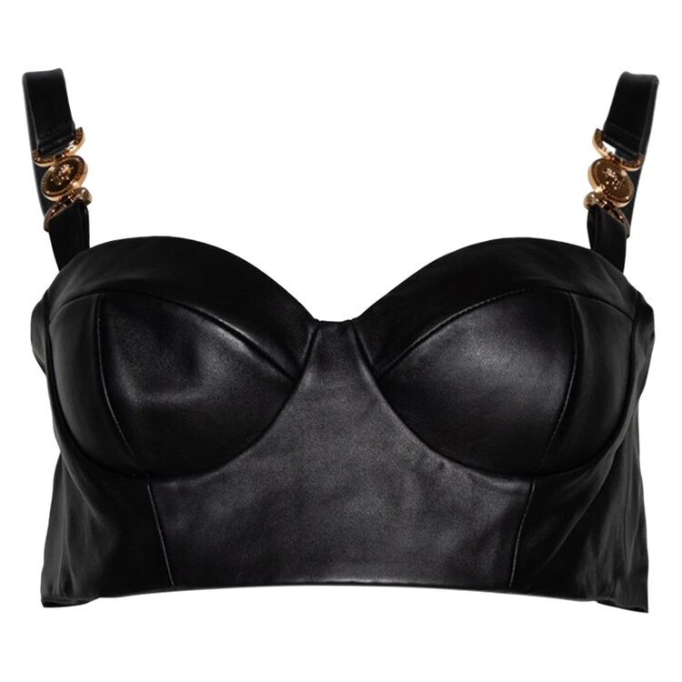 

Бюстгальтер Versace Leather Bra, черный