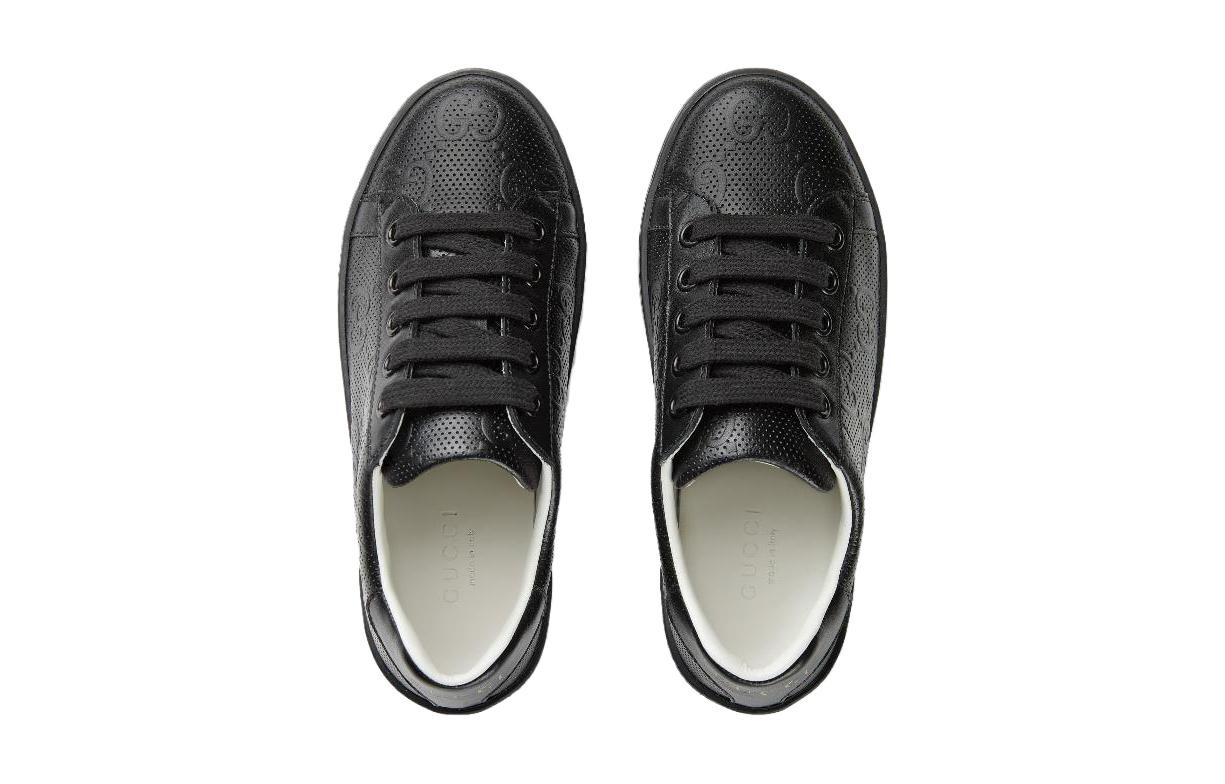 Кроссовки детские Gucci Ace Low-top, черный — фото 4