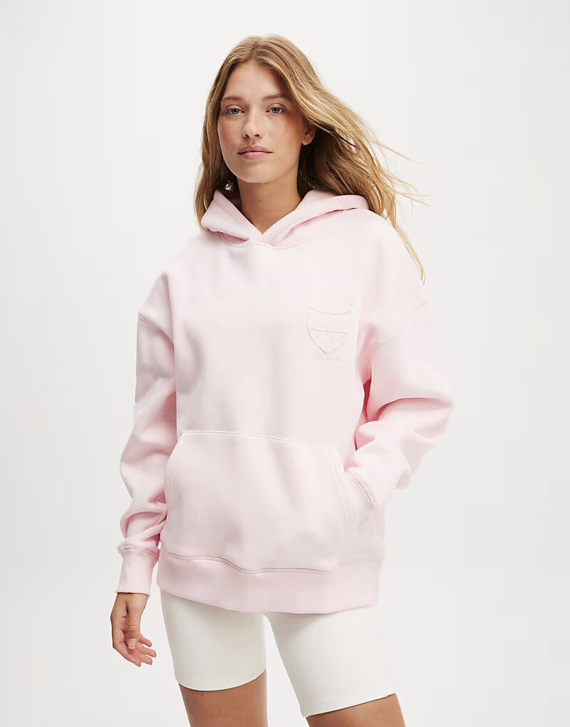 

Толстовка с капюшоном Cotton On с рисунком розового цвета Cotton:On