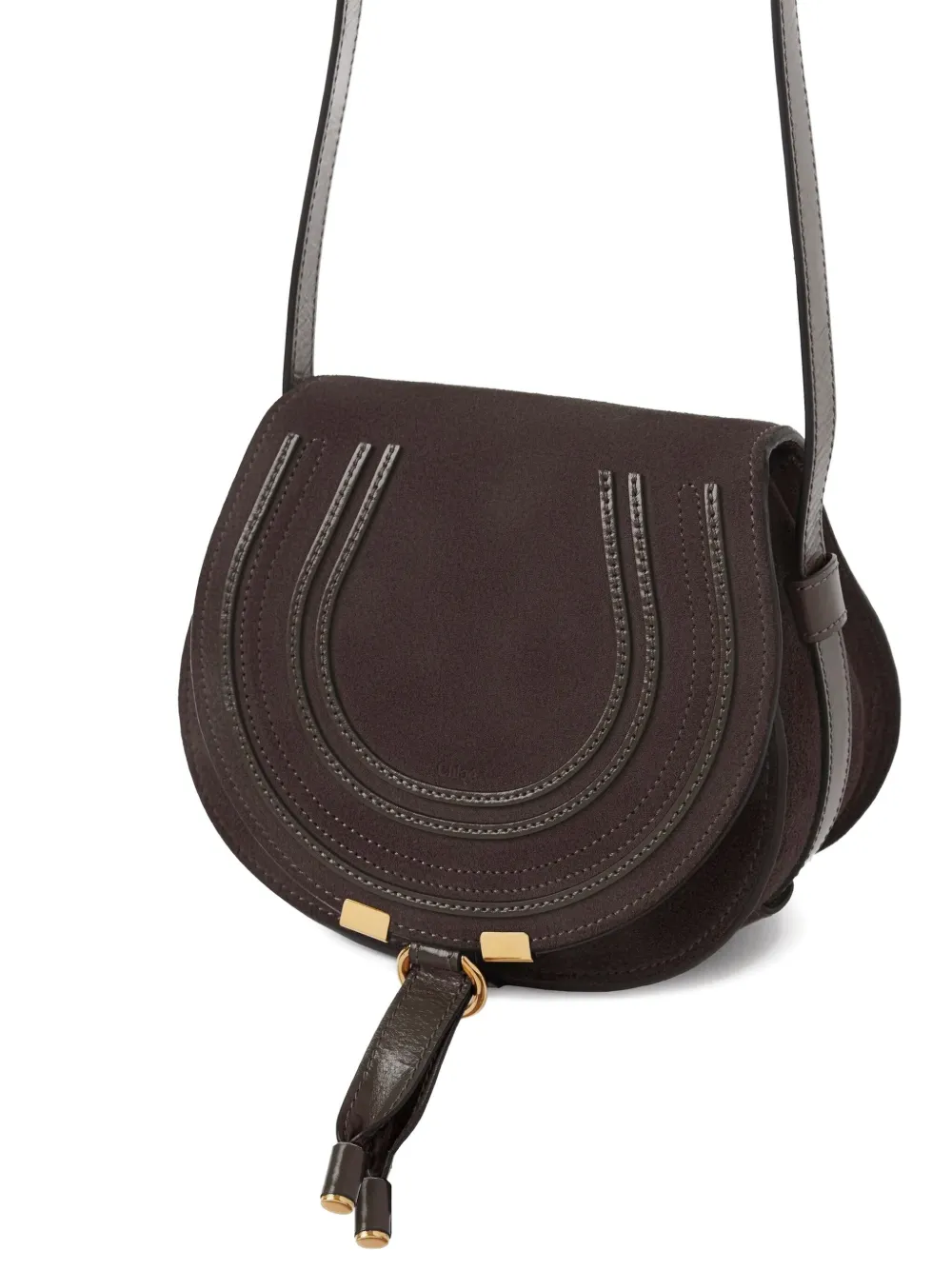 Мини-сумка из кожи Марси CHLOÉ, коричневый — фото 4