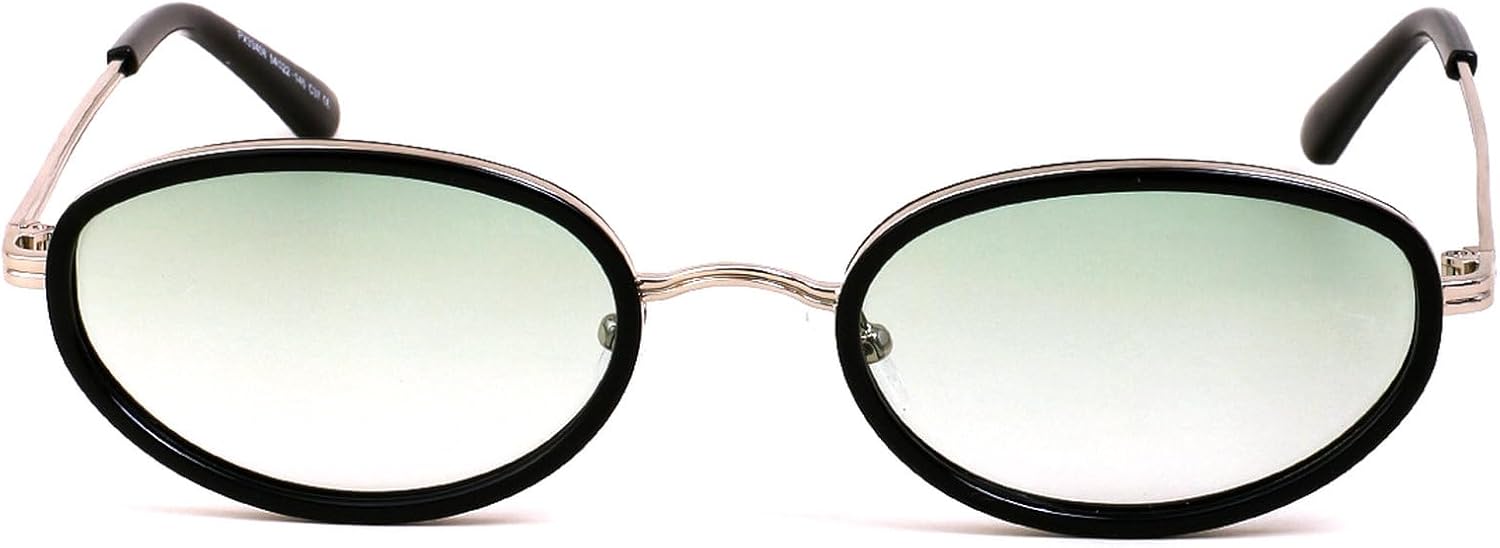 

Ретро-стиль, овальные солнцезащитные очки для женщин и мужчин, винтажные круглые солнцезащитные очки в стиле 90-х, металлическая оправа, защита от УФ-излучения mincl, Green