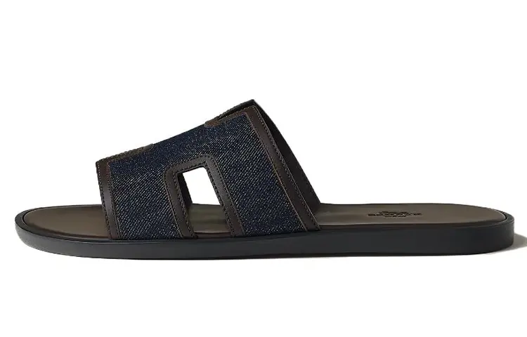 

Слайды Izmir Quiet Slide Slippers Men's Blue HERMES, темно-синий