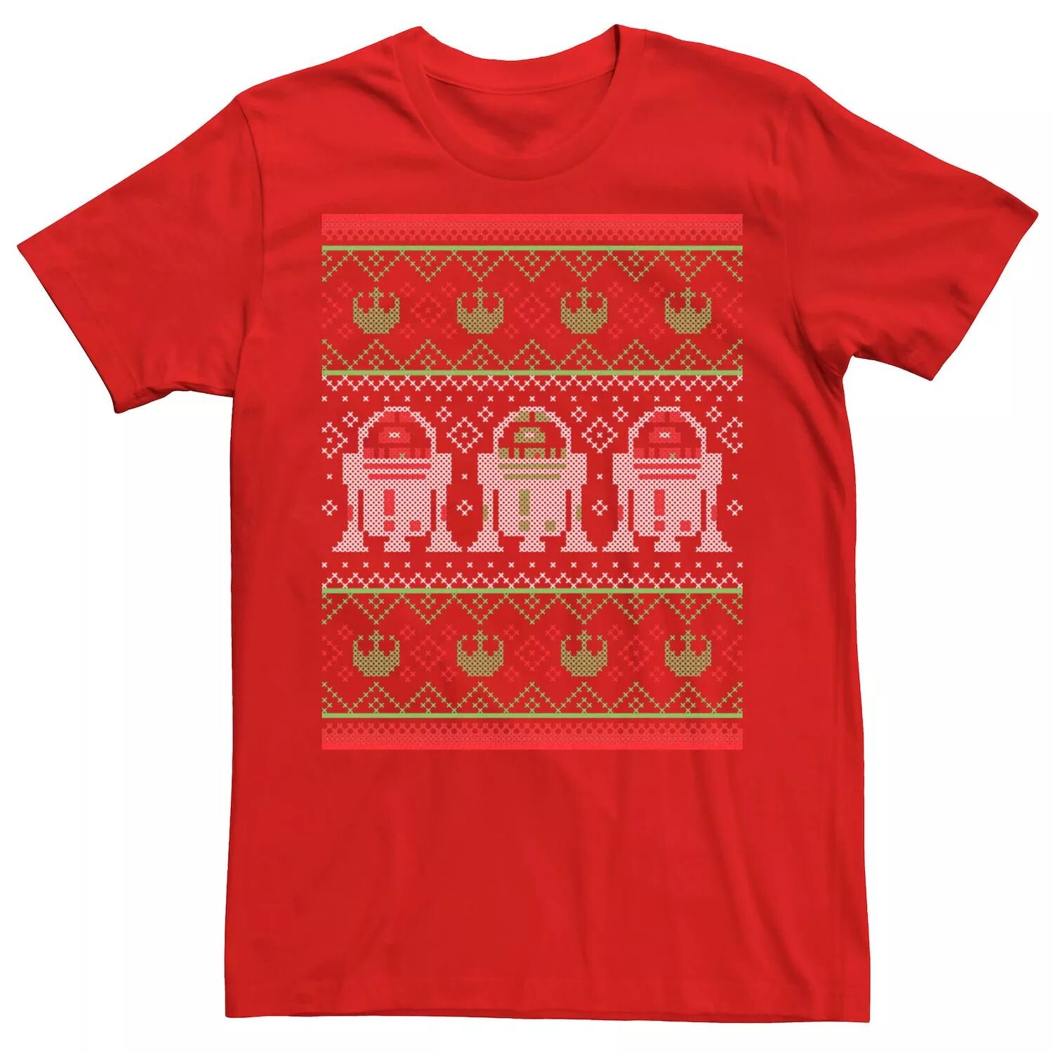 

Мужской свитер R2-D2 Ugly Christmas Sweater Tee Rebel Star Wars, красный
