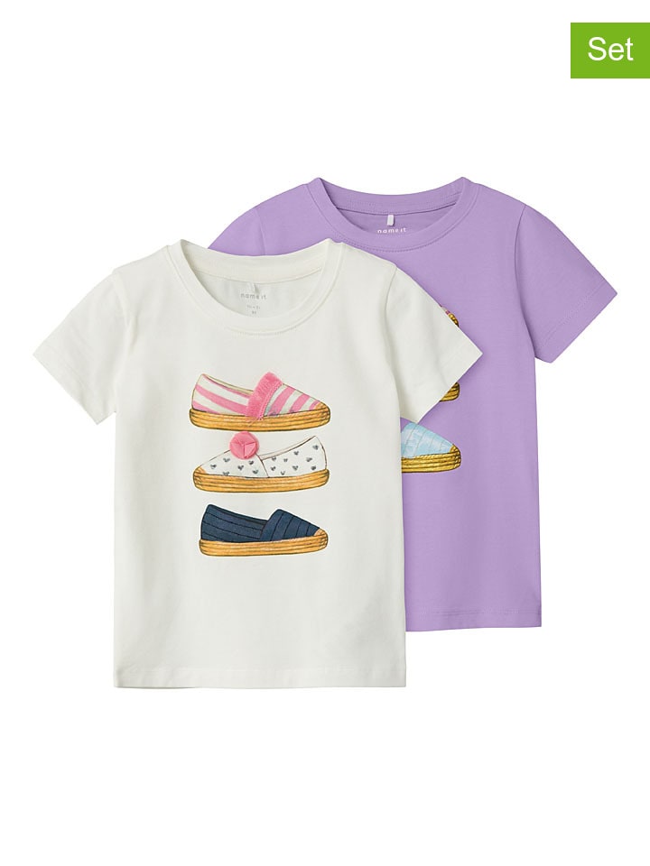 

Футболка name it, цвет creme/lila