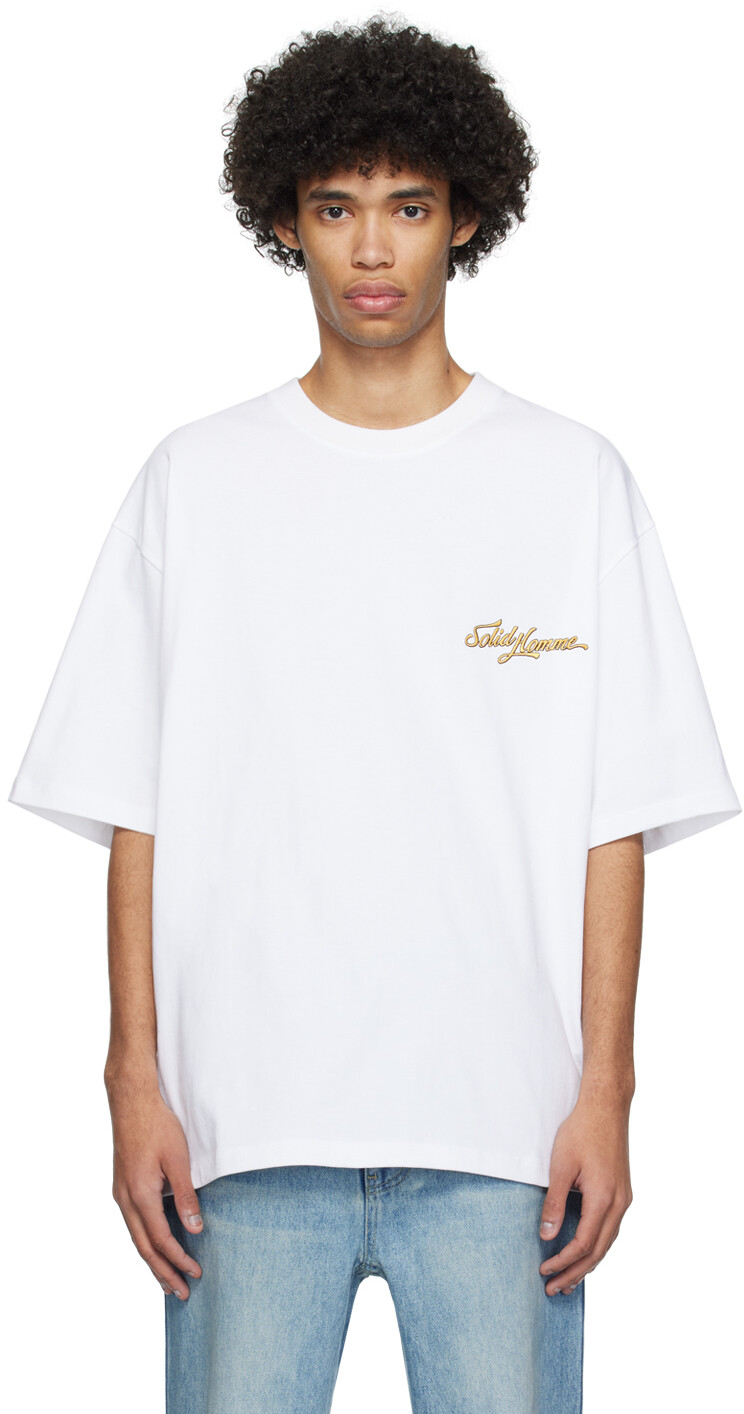 

Белая футболка с рисунком Solid Homme, цвет White