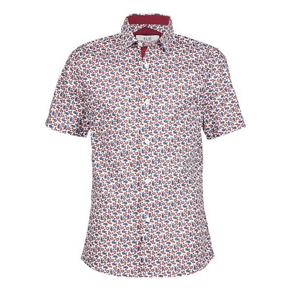 

Мальчиковая рубашка с коротким рукавом slim fit в стиле пейсли Elie Balleh