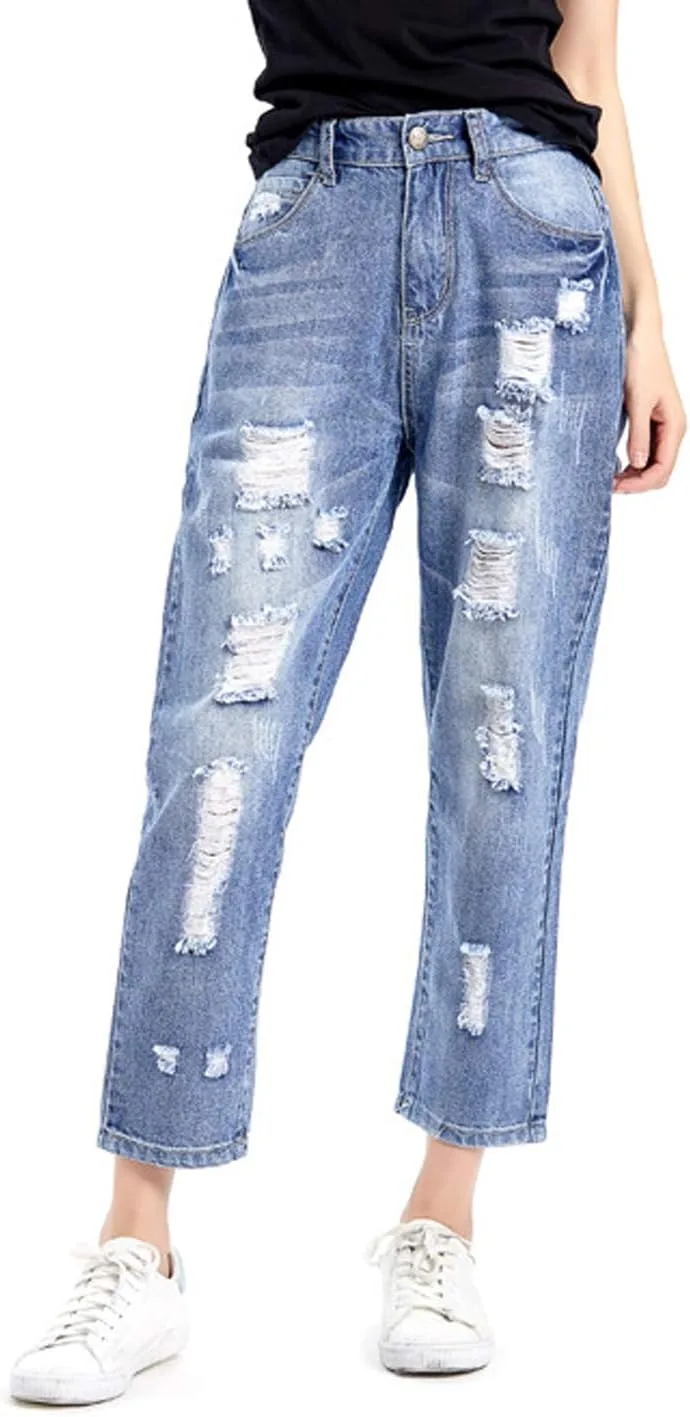 

Женские джинсы Boyfriend Relaxed Harem с высокой талией Itemnew