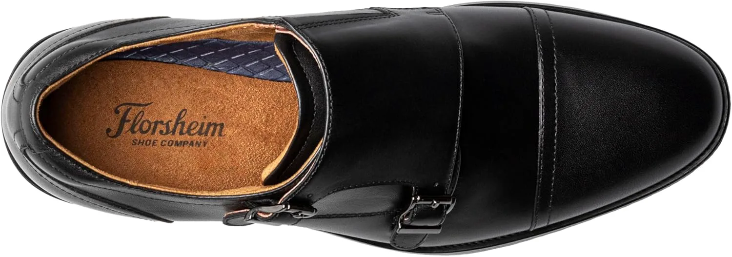 Мужские оксфорды Florsheim Rubano с двойной монковой пряжкой и закрытым носком, черный — фото 3