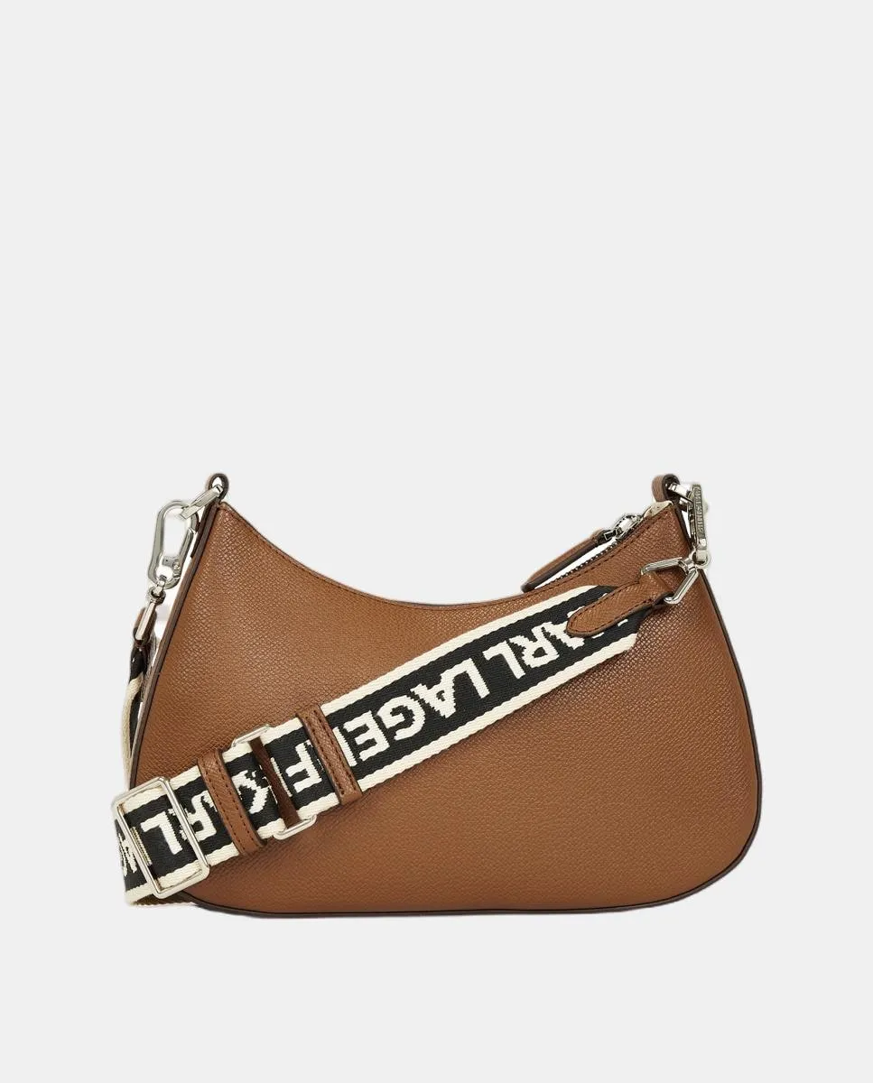 

Маленькая сумка через плечо из ПУ с застежкой-молнией Karl Lagerfeld, песочный