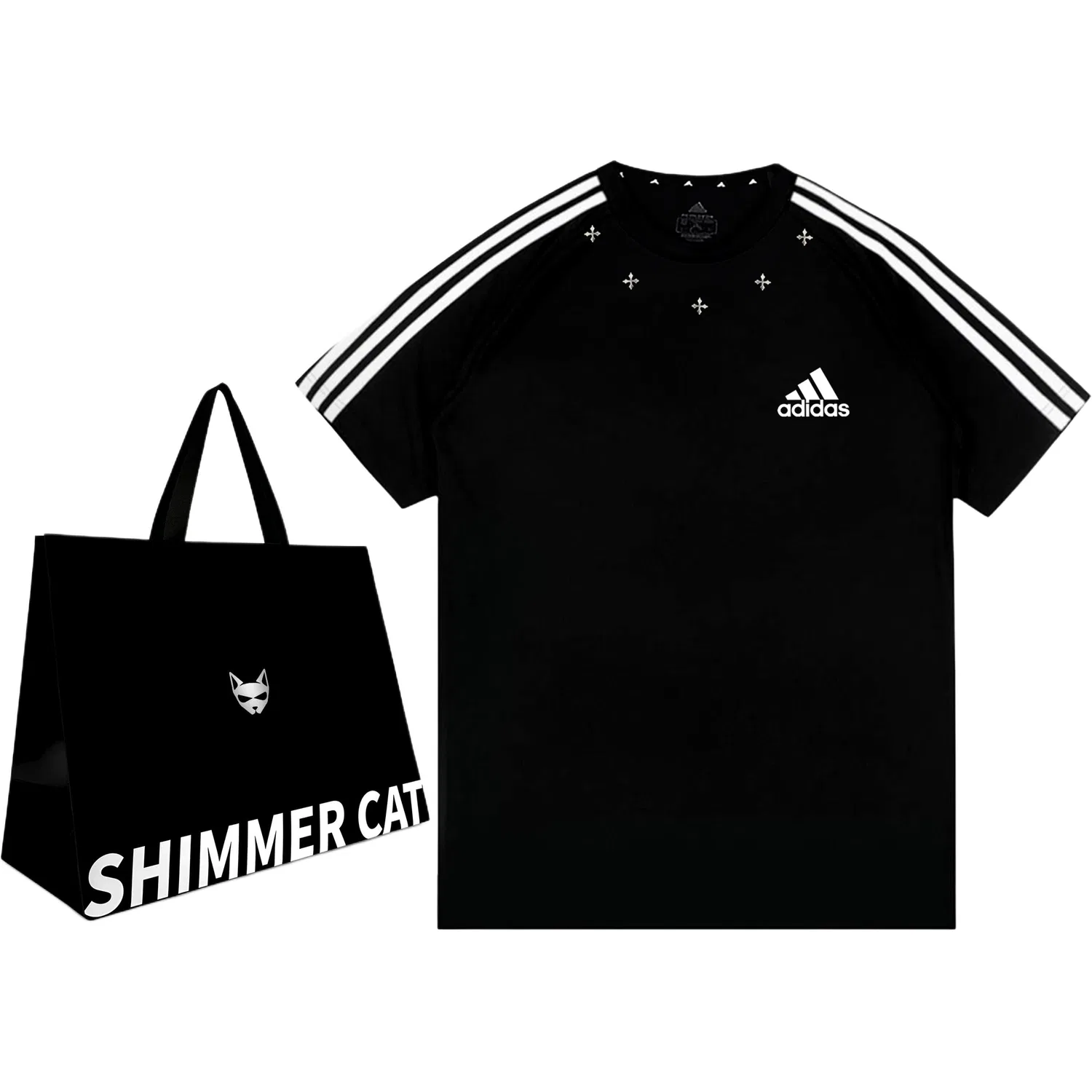 Футболка Adidas с принтом Black White