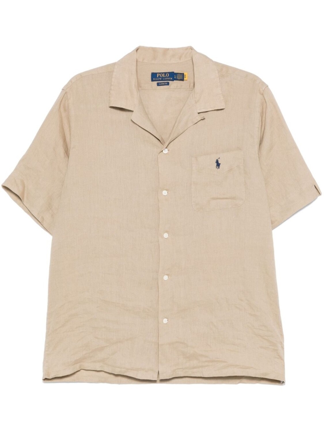Polo Ralph Lauren льняная рубашка, нейтральный цвет