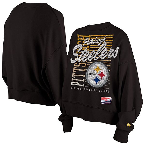 

Женский черный свитшот Pittsburgh Steelers оверсайз винтаж New Era