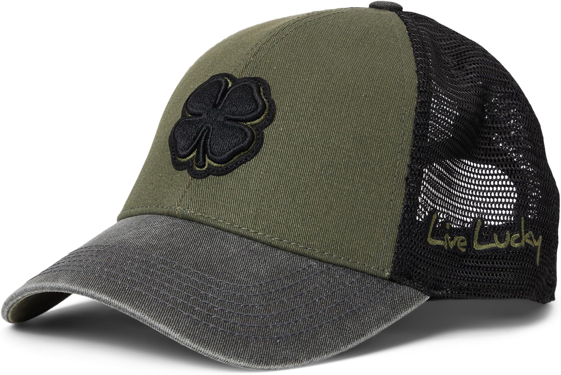 

Бейсболка Black Clover Two Tone Vintage 32 Adjustable Hat, цвет Army Green Hat/3d Black Clover/Army Green Trim