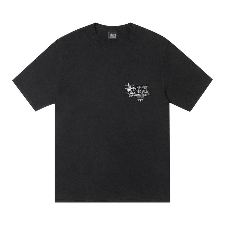 

Футболка Stussy Respect The Pool Tee Pigment Dyed, Black