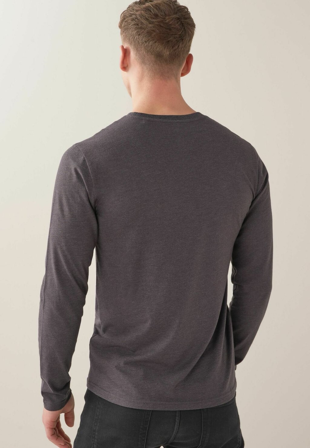 

Топ с длинными рукавами CREW NECK SLIM FIT Next, темно-серый