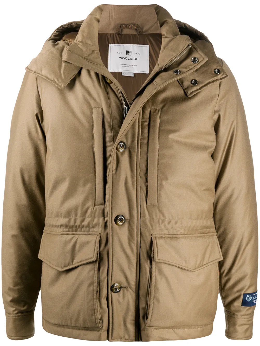 

Парка с капюшоном и нашивкой-логотипом WOOLRICH, нейтральный