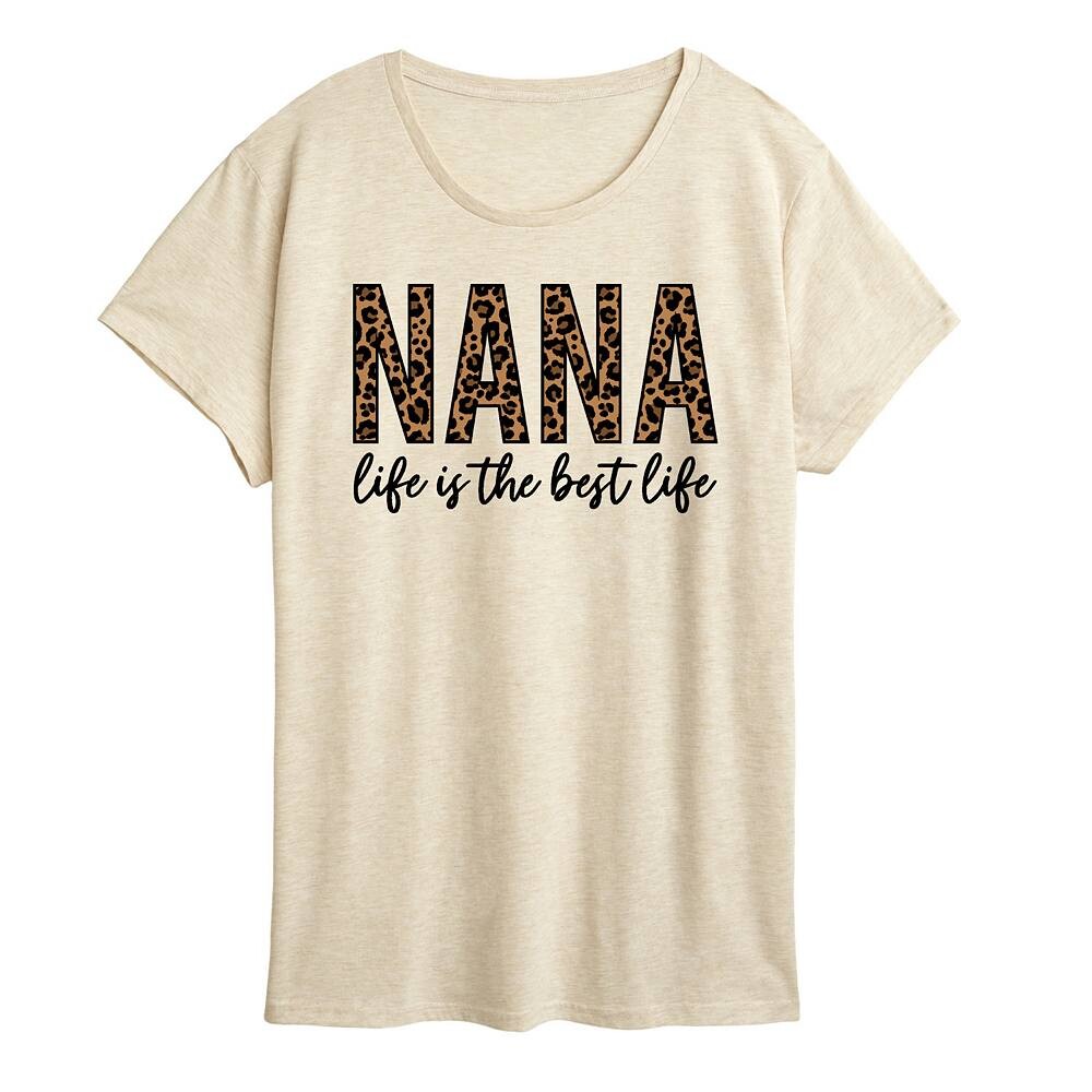 

Женская футболка Nana Life Is The Best Life с рисунком, бежевый