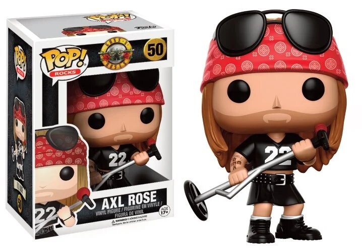 

Funko POP! Скалы, коллекционная фигурка, Guns'n'Roses, Эксл Роуз, 50 лет