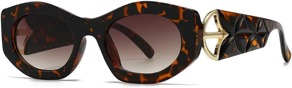 

Классические солнцезащитные очки для женщин и мужчин, винтажные очки в стиле панк, популярные очки в большой оправе, роскошные очки с защитой от УФ-излучения UV400 HHZZYVY, Leopard Tea