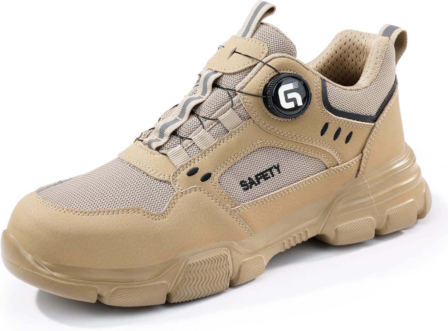 

Мужские рабочие ботинки со стальным носком, кроссовки со стальным носком, нескользящая рабочая обувь с удобной, дышащей, легкой и амортизирующей конструкцией для промышленного строительства, производства, складского хозяйства Generic, коричневый