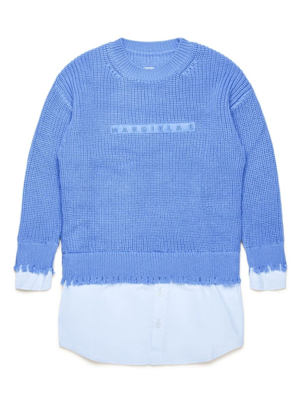 

MM6 Maison Margiela Kids платье-джемпер из смесовой шерсти, синий