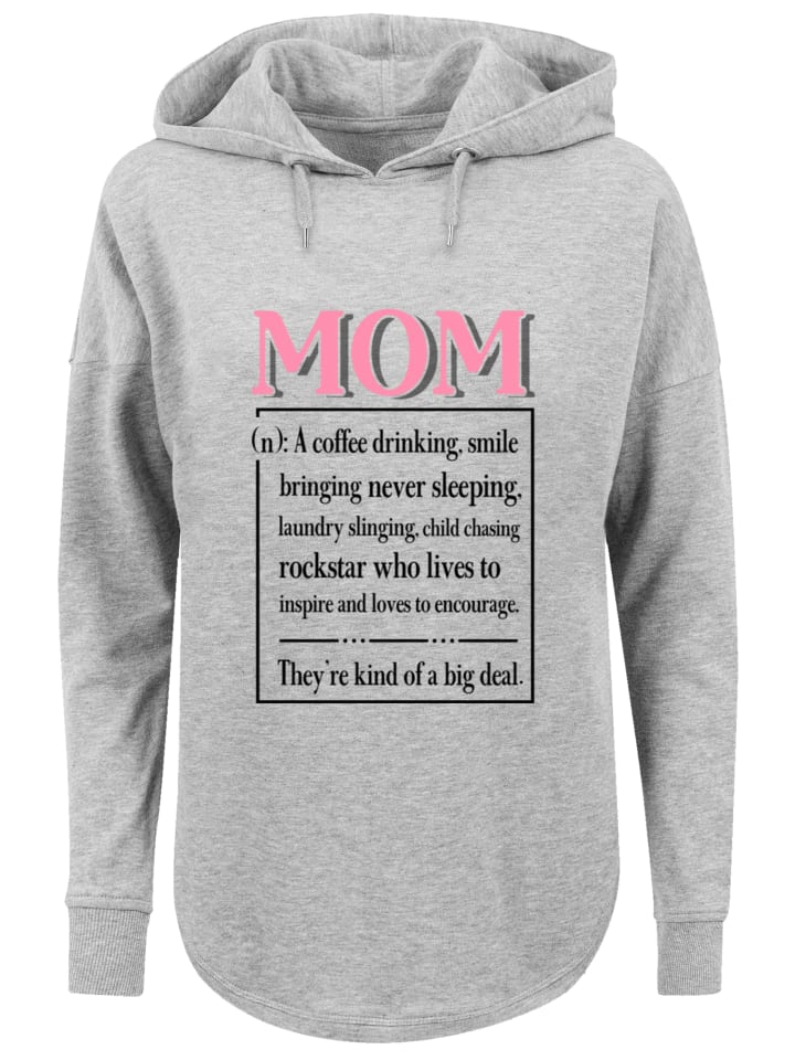 

Толстовка свободного кроя с принтом Розово-розовая безусловная любовь, семья ко Дню матери, серого цвета F4NT4STIC