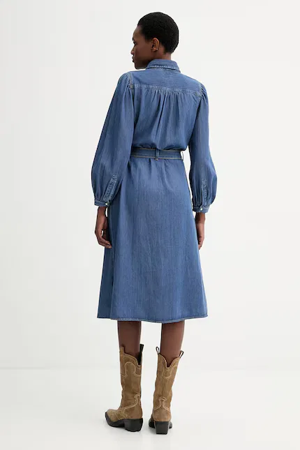 Платье джинсовое JOURNEY LS MAXI Levi's, синий — фото 3