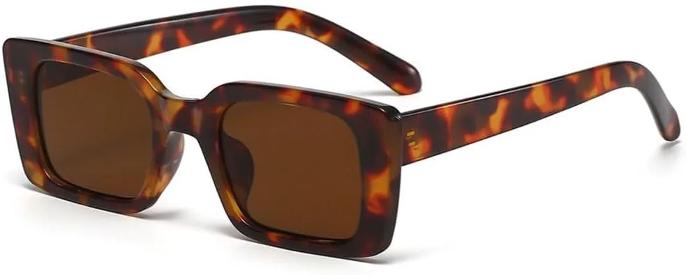 

Винтажные женские солнцезащитные очки в стиле ретро с леопардовым принтом, модные женские солнцезащитные очки с градиентным прямоугольным оправом MTZJH, C9